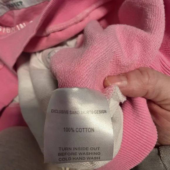 SABO ($164) Crewneck Sweatshirt Colorblock Logo Graphic Oversized L - Picture 5 of 7